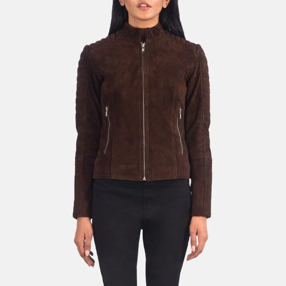 Adalyn Quilted Leather Biker Jacket